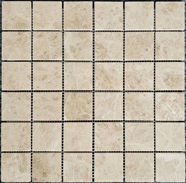 Мозаика Pixel Mosaic Мрамор PIX 326 Cappucino 4.8x4.8 Полированная 30.5x30.5х6