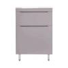 Тумба с раковиной Style Line Бергамо мини 60 напольная, Люкс антискрейтч серый