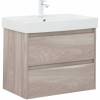 Тумба с раковиной Aquanet Nova Lite 75 305242 подвесная, орех светлый