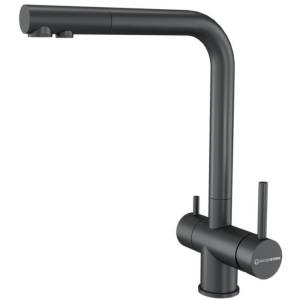 Смеситель для кухни Kuchenstern Fokus-F 400GM40 вороненая сталь