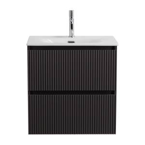 Тумба с раковиной BelBagno UNO-MINI 50 подвесная, Темно-Серый Матовый