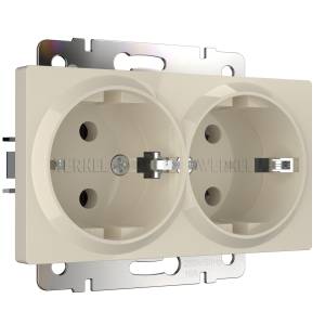 Розетка двойная с заземлением Werkel Встраиваемые механизмы W1172003