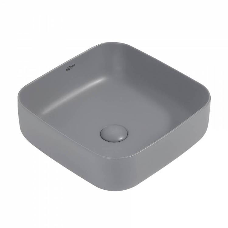 Раковина Abber Rechteck AC2211MG 39 см, серая матовая