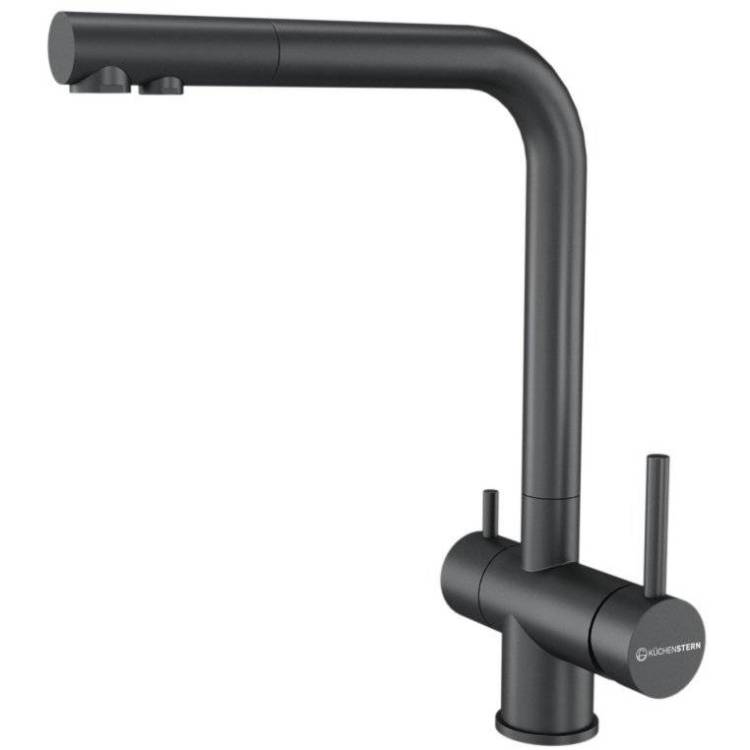 Смеситель для кухни Kuchenstern Fokus-F 400GM40 вороненая сталь