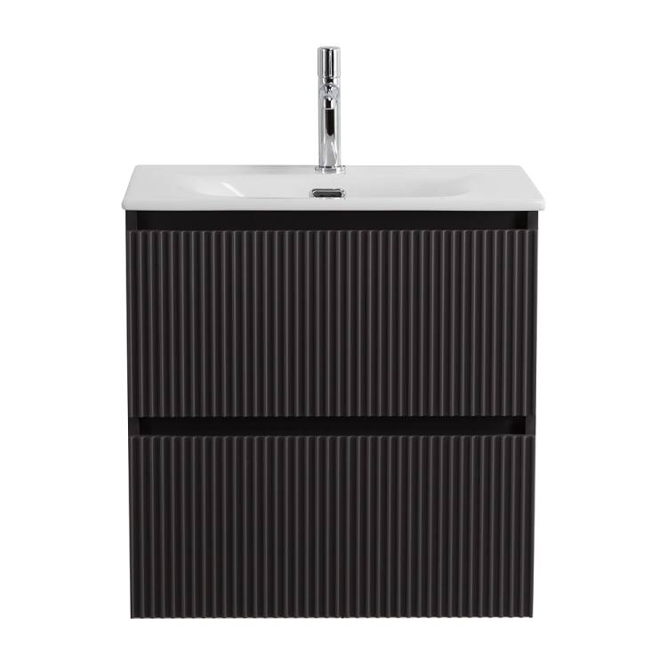 Тумба с раковиной BelBagno UNO-MINI 50 подвесная, Темно-Серый Матовый