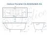 Чугунная ванна Delice Parallel DLR220506RB-AS 180x80, белая, с антискользящим покрытием, с черными матовыми ручками, с ножками фото 9