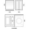 Тумба с раковиной Corozo Леон 70 Z2 под стиральную машину, напольная, левая, белый фото 4