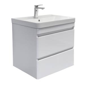 Тумба с раковиной Comforty Енисей-70П2 00-00021338 белый глянец