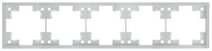 Пятиместная рамка Rikett Standart 35850 SV серебро
