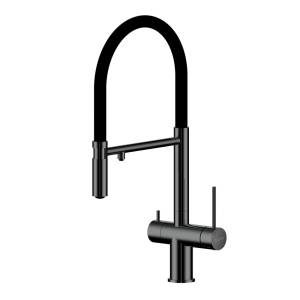 Смеситель для кухни Rivelato Adria 1523517 с подключением фильтра, черный