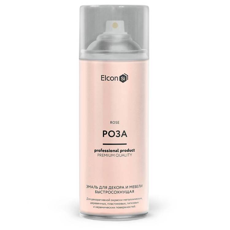 Эмаль для декора и мебели быстросохнущая Elcon роза 520 мл