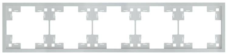 Пятиместная рамка Rikett Standart 35850 SV серебро