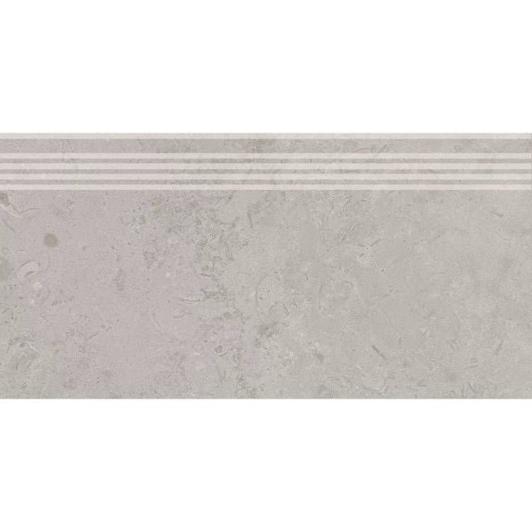 Ступень Kerama Marazzi Про Лаймстоун DD205220R/GR Серый Натуральный Обрезной 30x60