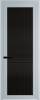 Межкомнатная дверь Profil Doors 1 AGP цвет профиля Серебро, стекло безопасное 6 мм мору черный 700x2000
