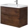 Тумба под раковину Belbagno Marino MARINO-700-2C-SO-RW-P 70x45x50 Rovere Moro подвесная с двумя выкатными ящиками фото 2