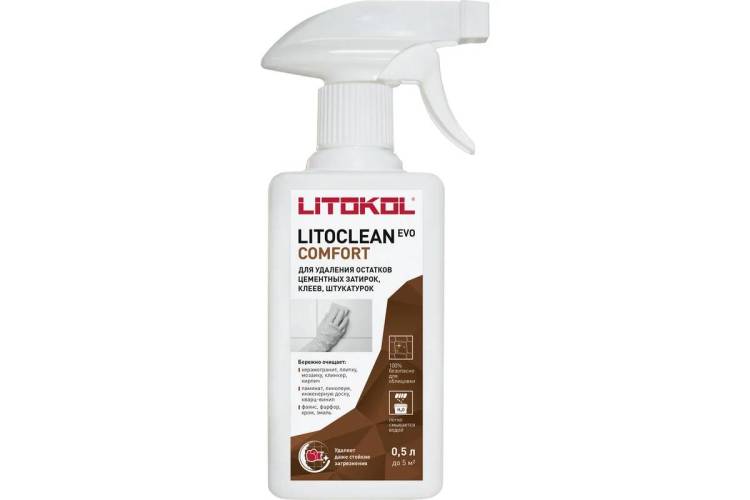 Очиститель цементной затирки Litokol Litoclean Comfort Evo бесцветный 0.5 л