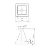 Подвесной светодиодный cветильник Geometria ЭРА Quadro SPO-161-W-40K-060 60Вт 4000К белый Б0050582 фото 4