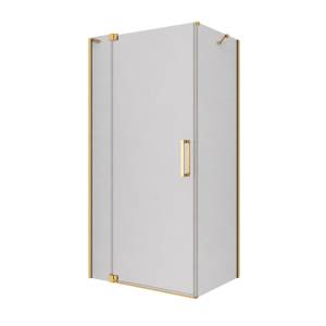 Душевой уголок Cezares SLIDER-AH-1-100-70/80-GRIGIO-BORO профиль брашированное золото, стекло серый, 70x100x195