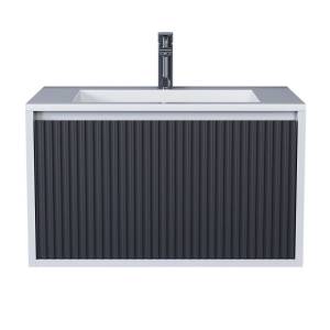 Тумба с раковиной Uperwood Next подвесная, 1 ящик, белая, графит, 70 см Тумба с раковиной Uperwood Next подвесная, 1 ящик, белая, графит, 70 см