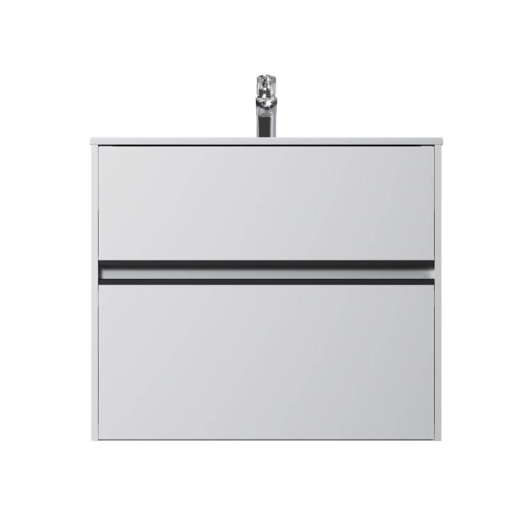 Тумба с раковиной AM.PM Sense M7BFUX0802WG 2 ящика, белая, 80см