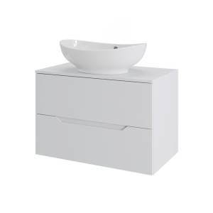 Тумба с раковиной Orange Line Li-70TuwMDF+B08-585W белый матовый, 70 см