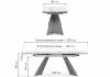 Стол Woodville Ливи 588021 dyna fantasico grey, орех кантри 140(200)x80x78 фото 2