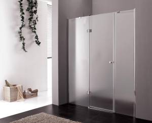 Душевая дверь в нишу Cezares VERONA-W-B-13-30+60/60-P-Cr-L профиль хром, стекло матовое, 150x195