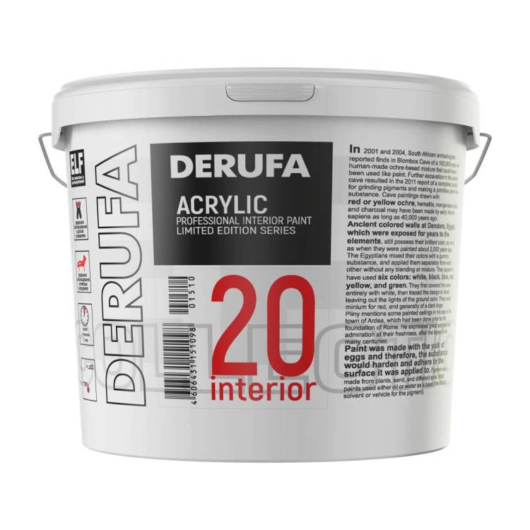 Краска интерьерная Derufa Интерьер - 20 (SG) 0.9 л