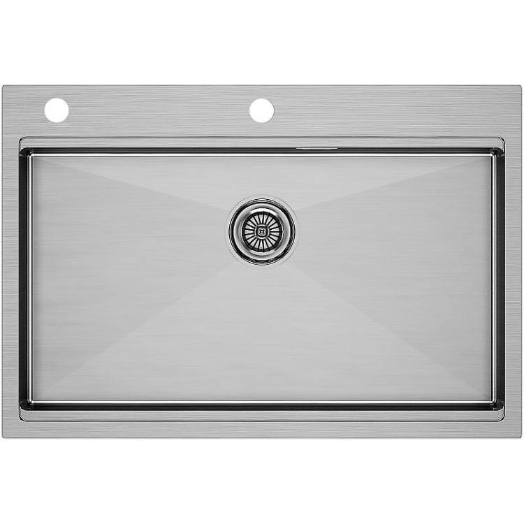 Мойка кухонная Paulmark Vast-pro PM707551-BS 75x51 брашированная сталь