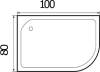 Поддон для душа River 100/80/24 L фото 2