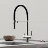 Смеситель для кухни Sancos Imola (Имола) SC4010BNbh с подключением к фильтру для воды, брашированный никель с черным изливом фото 3