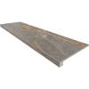 Ступень Ametis by Estima Intense 70533 Set/Steptrade/IN01_NS/33x120/Riser/IN01_NS/14,5x120 Grey неполированная с бортиком 33x120 + Подступенок 14.5x120