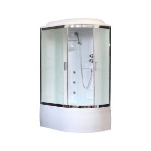 Душевая кабина Royal Bath RB8120BK2-M-CH-L с высоким поддоном, с сиденьем