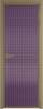 Межкомнатная дверь Profil Doors 1 AX цвет профиля Шампань, стекло безопасное 6 мм мору фиолетовое 600x2000