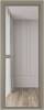 Межкомнатная дверь Profil Doors 1 AV цвет профиля Никель матовый, стекло безопасное 6 мм ромб серебро 700x2000