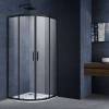 Душевой уголок Vincea Alpha VSQ-3AL900CLB 900x900, профиль черный, стекло прозрачное
