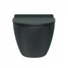 Унитаз подвесной Teymi Lina Pro Vortex Black T40114 безободковый, с сиденьем микролифт, черный матовый фото 8