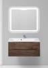 Тумба с раковиной Belbagno Marino MARINO-1100-2C-SO-RW-P 110x45x50 Rovere Moro подвесная с двумя выкатными ящиками фото 8