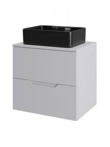 Тумба с раковиной Agger Свит SWE600ETWH-ST-1475B белая матовая, 60 см