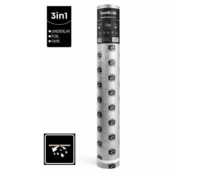 Подложка Bonkeel Secura Aquastop 6000x1000x1.5 (6 м2)