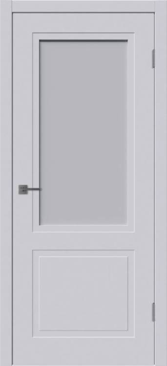Межкомнатная дверь Владимирская Фабрика Дверей Flat 2 Cotton стекло White Cloud 800x2000