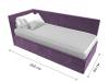 Кровать Лига Диванов Лига-039 122072L фиолетовый левая 90x200 фото 9
