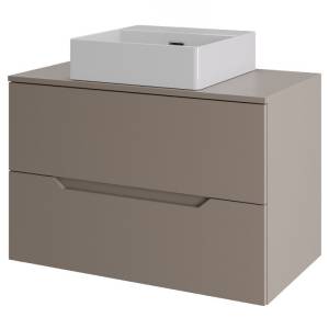 Тумба с раковиной Orange Line Li-70TuLMDF+B04-405W латте матовый, 70 см