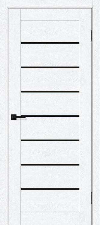 Межкомнатная дверь Bravo Браво-22 Black Shine полотно White Silkwood 900x2000