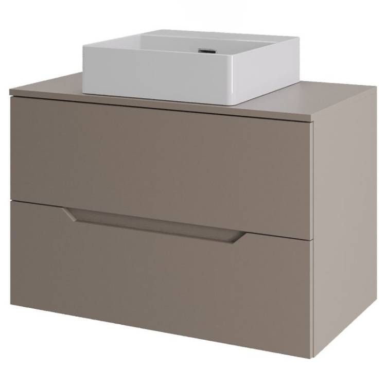 Тумба с раковиной Orange Line Li-70TuLMDF+B04-405W латте матовый, 70 см