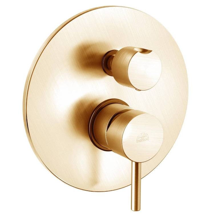 Смеситель для ванны Paffoni Light LIG018HGSP с внутренней частью, брашированное золото