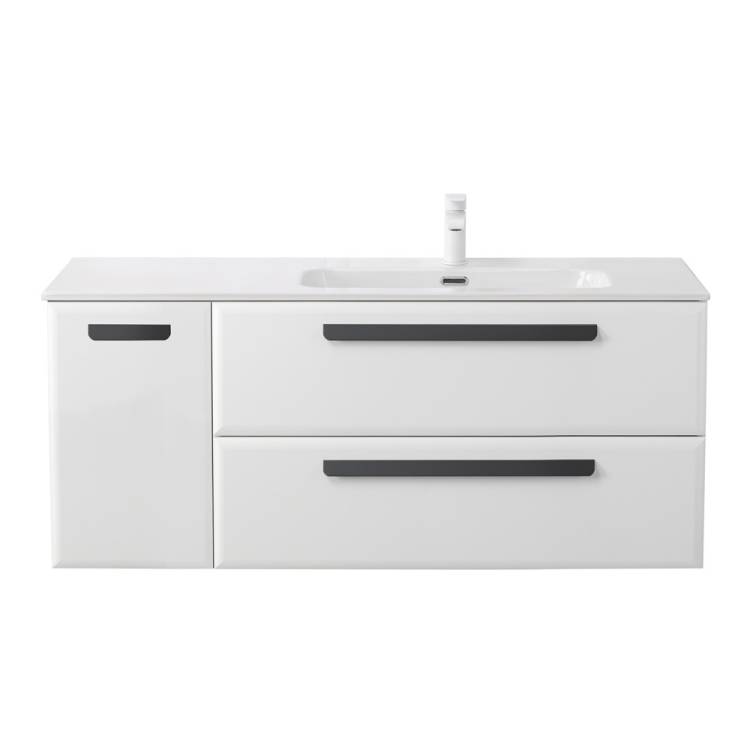Тумба под раковину Cezares ECO-CER-N-1200-2C-1A-SO-BL-R Bianco Lucido, 120x45.7x50