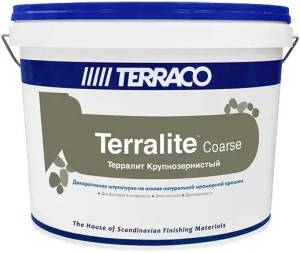 Штукатурка на основе мраморной крошки Terraco Terralite Coarse крупнозернистая 0-701-C 15 кг