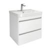 Тумба с раковиной Comforty Енисей-60П2 00-00021337 белый глянец