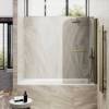 Шторка на ванну MaybahGlass MGV-783-2 70x140, поворотная, стекло бронза 6 мм, профиль бронза, с полотенцедержателем фото 3